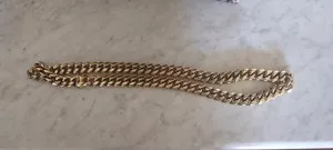 Authentic HARLEMBLING 18mm Mens Miami Cuban Link Chain 14k Gold Plated HEAVY  32”
