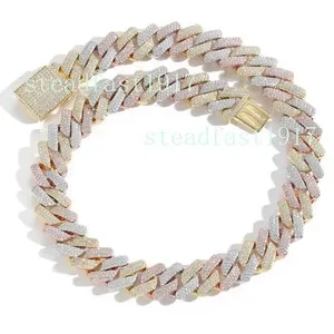 Authentic Men's Rose Gold Plated Stainless Steel Miami Cuban Link Bracelet Chain Hip Hop
