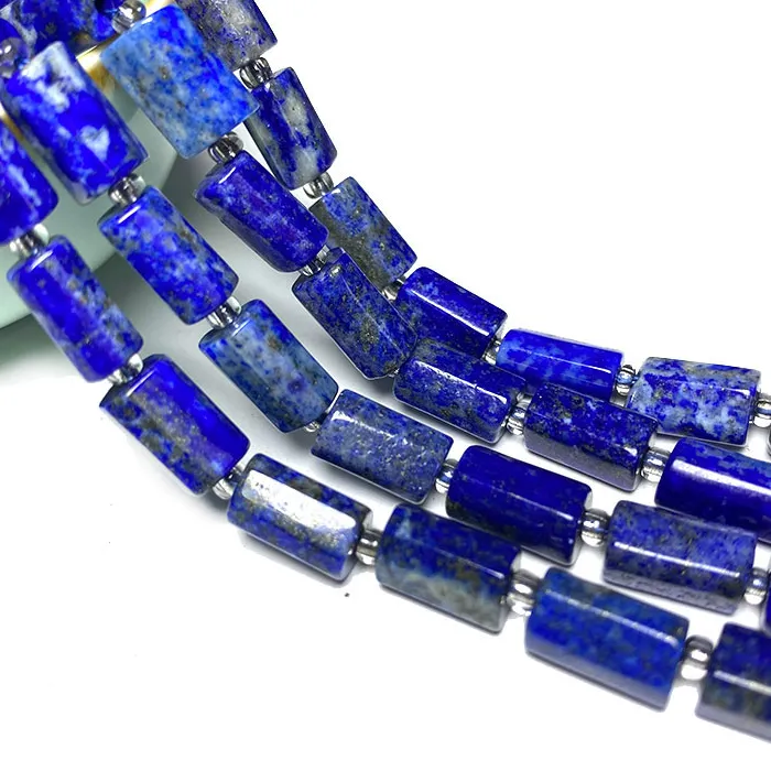 Authentic Celestial Lapis Lazuli Faceted Cylinders: Fragments of the Midnight Firmament