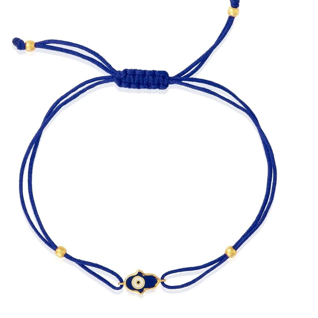 Authentic Hamsa Star Bracelet 925 Yellow Gold Plated Double Sided Design