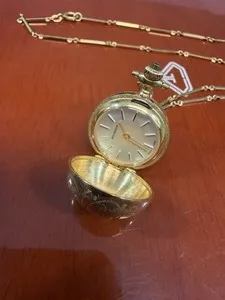 Authentic The Bucherer Eternal Wheel: Swiss Gold-Plated Vintage Pendant Watch
