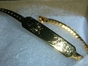 Authentic The Gilded Covenant: 23K Gold-Plated Sacred Script Bracelet