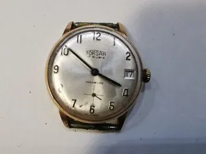 Authentic Vintage SWISS MADE GOLD PLATED  WATCH FORSAM