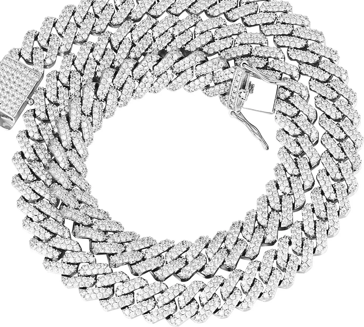 Authentic Miami Majesty: 12mm Gold Plated Iced CZ Cuban Link Chain
