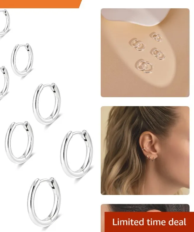 Authentic Celestial Orbit Huggie Hoops: Sacred Circles of Radiance