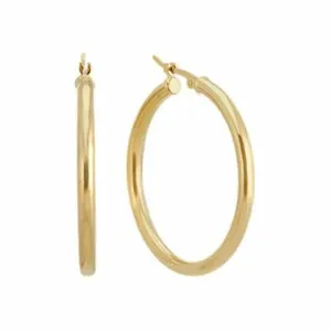 Authentic Radiant Solar Circles: 10k Gold Plated 925 Sterling Silver Textured Hinged Hoop Earrings 34mm