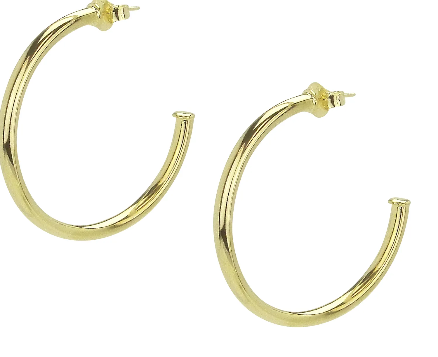 Authentic Sheila Fajl Smaller Favorite Tubular Hoop Earrings in Polished Gold Plated