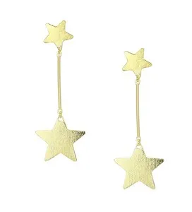 Authentic Vela Celestial Radiance Gold Dangle Earrings