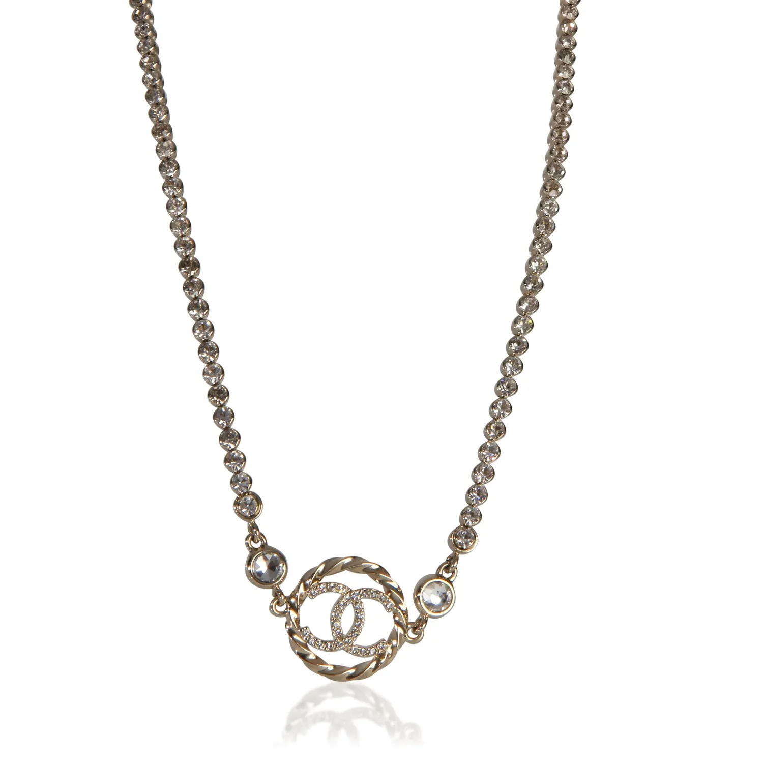 Authentic The 2023 Radiant Interlocking CC Gold-Plated Choker