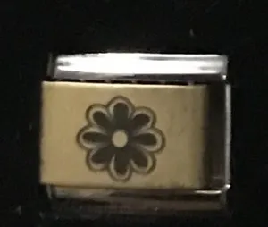 Authentic Flower Gold Plated Center Italian CHARM K2023 J1