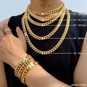 Authentic Celestial Miami Link: Heavy 18k Gold‑Plated Chain of 2023