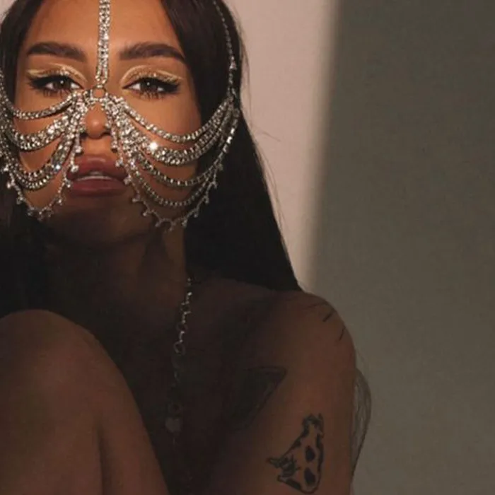Authentic Celestial Veil of Starlit Chains – Enchanted Face Mask