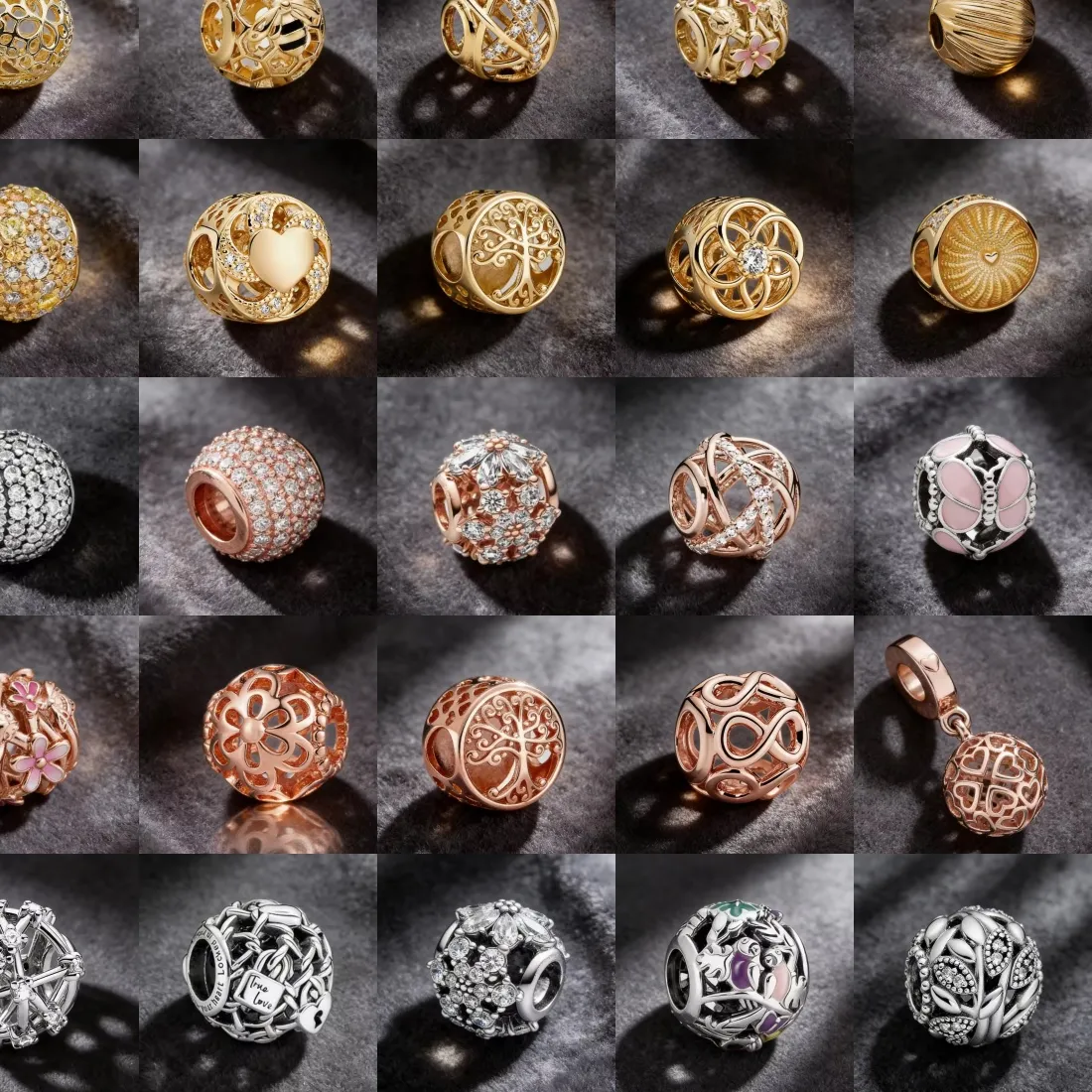 Authentic S925 Silver DIY Simple Hollow Tree of Life Round Spaced Beads Suitable for European Snake Bracelets, Women's Jewelry Gifts