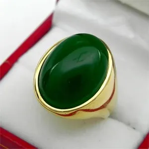 Authentic The Jade- Tinted Green Quartz Signet Ring A Symbol Of Vitality And Protection