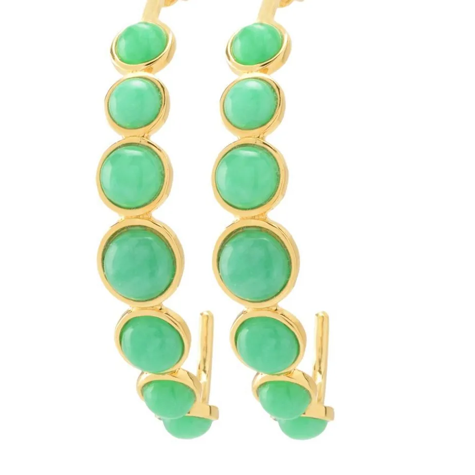 Authentic Celestial Jade J-Hoop Talismans: A Symphony of Verdant Protection