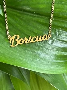 Authentic Puerto Rico Boricua Necklace 18K Gold Plated Adjustable NIP