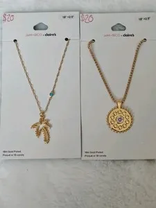 Authentic JAM + RICO Claire's Necklaces 18k Gold Plated
