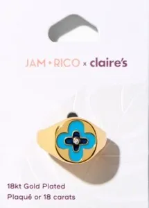 Authentic The Golden Blossom Signet Ring of Tropical Radiance