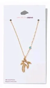 Authentic JAM + RICO x Claire’s 18 kt Gold Plated Palm Tree necklace