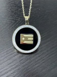 Authentic The Boricua Soul: Radiant 18K Gold-Plated Heraldic Medallion