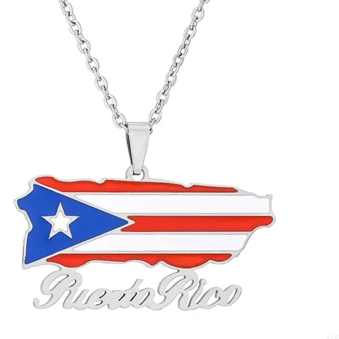 Authentic Eternal Puerto Rico: Celestial Flag Pendant for Sacred Unity