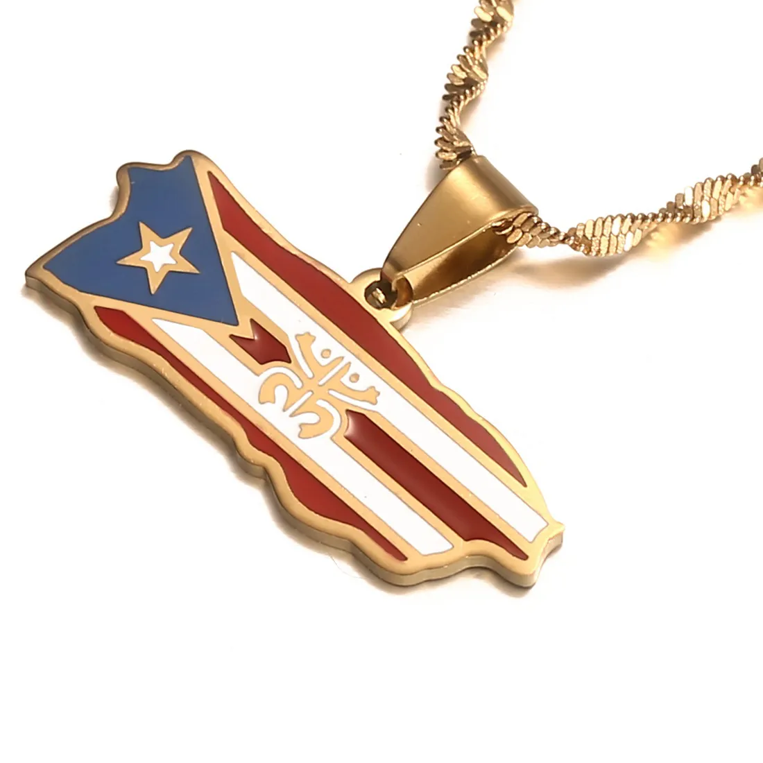 Authentic The Boricua Spirit Talisman: Island Map and Coqui Pendant
