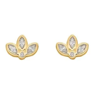 Authentic Ethereal Lotus Bloom Studs - Sacred Awakening Gold-Plated Amulets