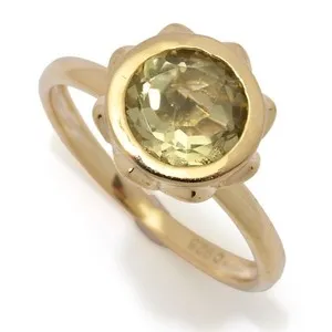 Authentic The Ouro Verde Lotus Bloom: 18K Gold-Plated Ring of Awakening
