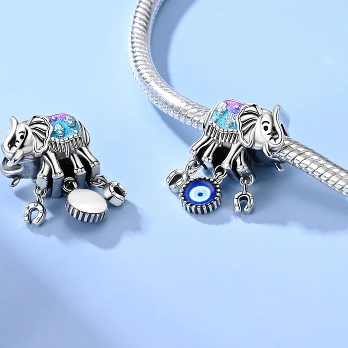 Authentic Blue Wisdom: Celestial Elephant's Gift of Good Fortune
