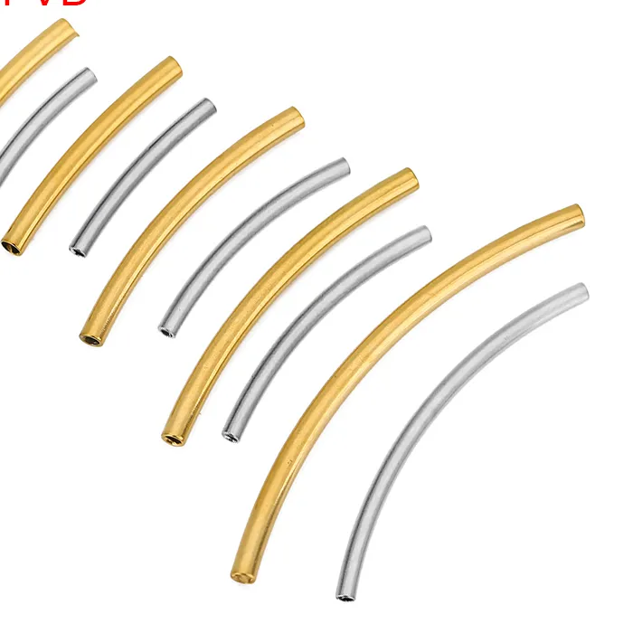 Authentic Celestial Conduit Tube Beads - Eternal PVD Gold Infused Geometry