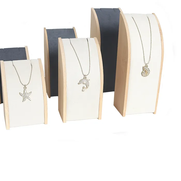 Authentic Bamboo Column Type Jewelry Pendan Necklace Display Rack Storage Organizer Holder
