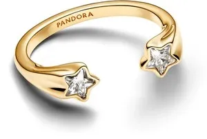 Authentic Radiant Luminescence 14k Gold Plated Cubic Zirconia Ring