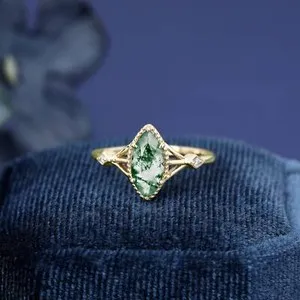 Authentic The Verdant Marquise: A Talisman of Earthly Abundance