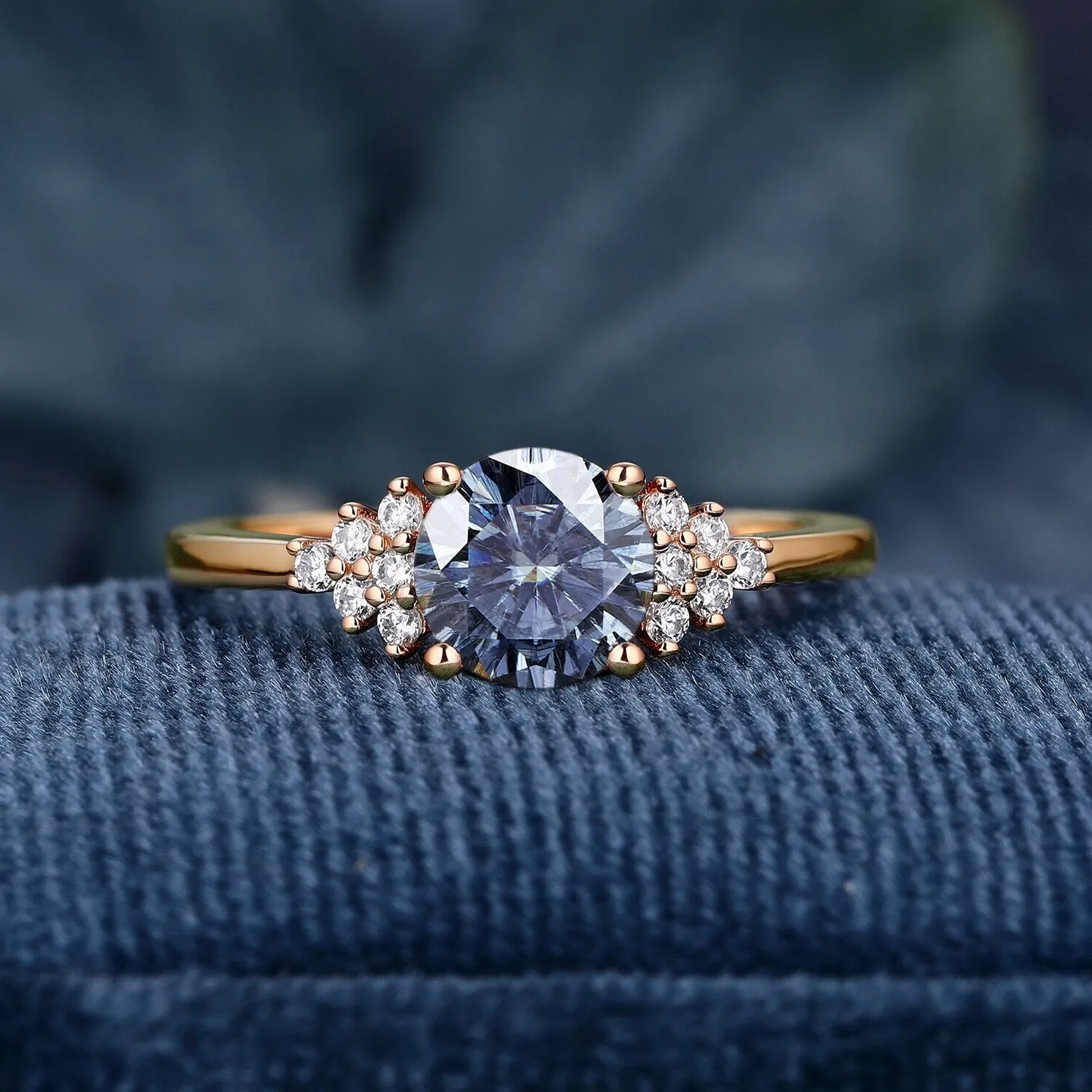 Authentic Celestial Sapphire Cluster: A Golden Guardian of Love