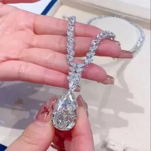 Authentic Sacred Splendor: 48Ctw Pear Cut Lab Created Diamond Radiance