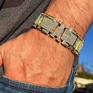 Authentic Protective Warrior's Armor: 14K Gold Plated Bling Out CZ Micro Pave Bracelet