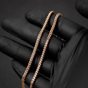 Authentic Rose‑Gold Enchanted Franco Chain – Heavy 316 Guardian Necklace