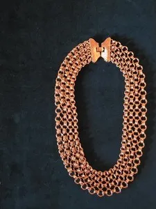 Authentic Monet heavy gold-plated interlocking chain necklace.