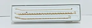 Authentic VTG Lot of 3 Croft & Barrow 22K Gold Plated Bracelets  in the Original Box