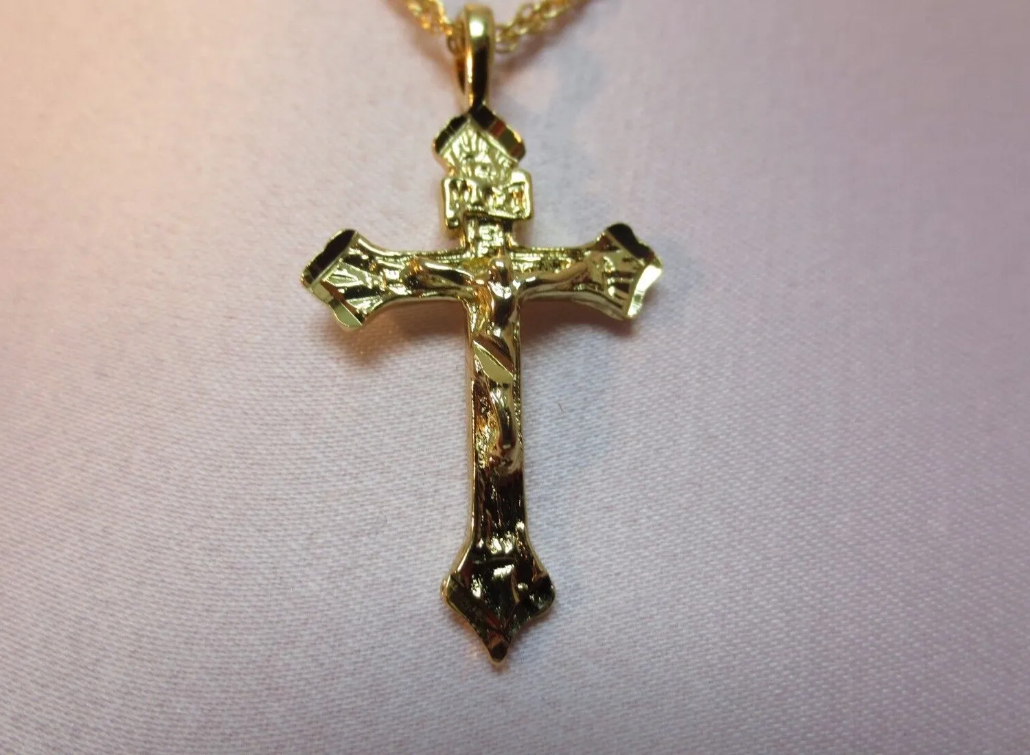 Authentic Sacred Resilience: 14KT Gold Plated Crucifix Cross of Hope