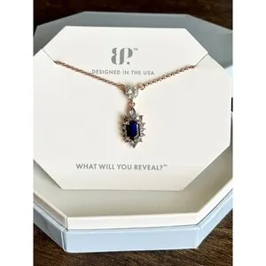 Authentic The Azure Pulse: Burma Blue Spinel Rose Gold-Plated Talisman