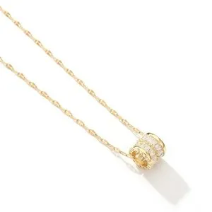 Authentic Radiant Luminescence 18K Gold Plated Cubic Zirconia Pendant