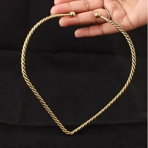 Authentic Twisted Serenity: Golden Choker of Inner Harmony