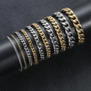 Authentic Gold Plated Cuban Link Bracelet Hip Hop Jewelry For Men