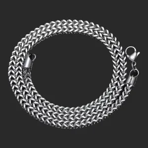 Authentic Stainless Steel Gold Plated Franco Chain Necklace 3mm Unisex Hip Hop Jewelry