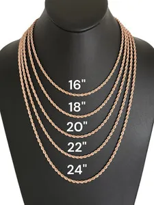 Authentic The Infinite Crimson Thread: Rose Gold Plated Rope Chain