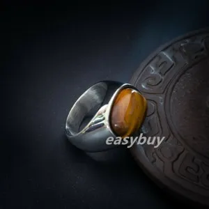 Authentic The Gilded Sentinel: Tiger Eye Talismanic Ring