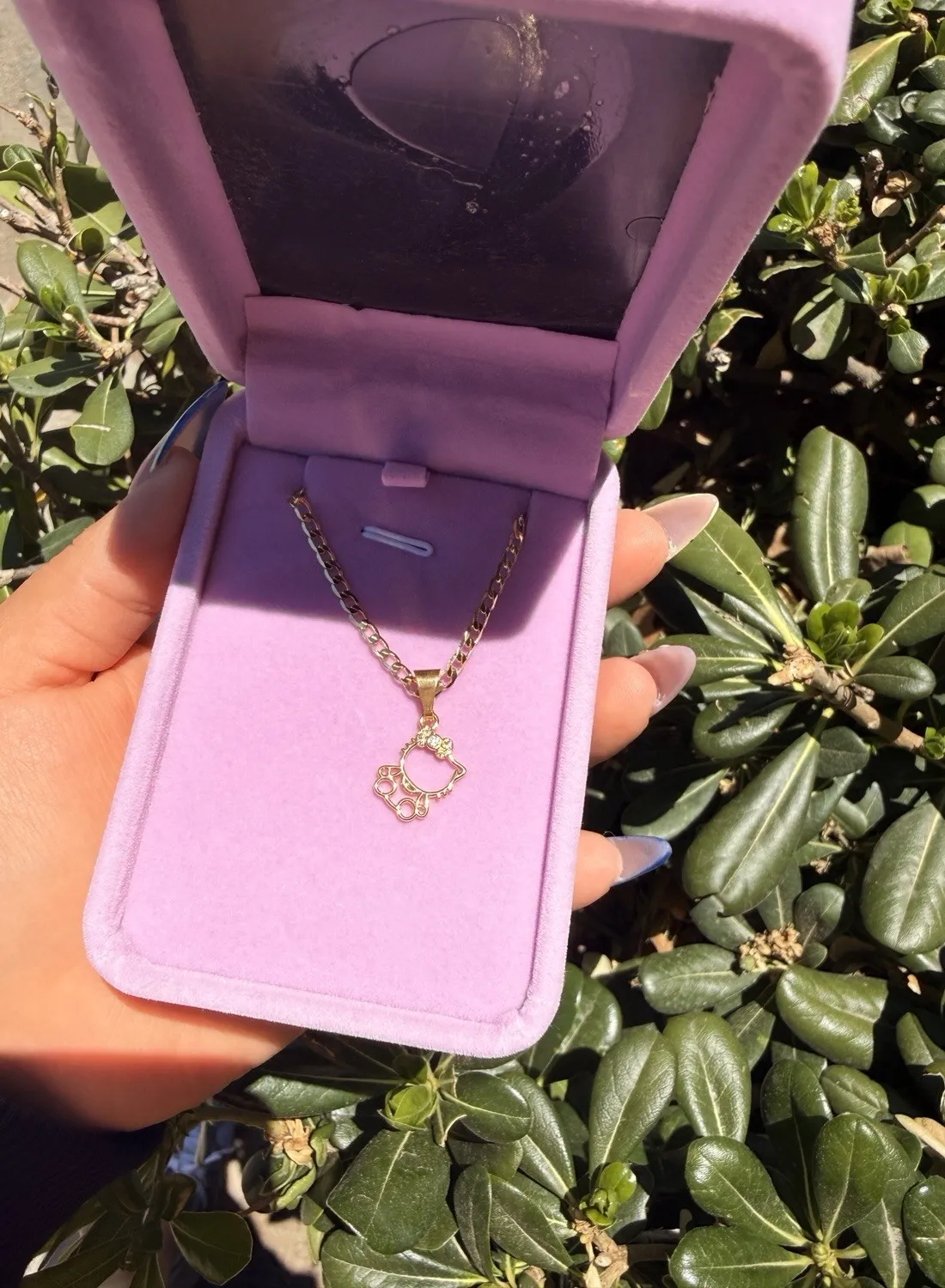 Authentic Hello Kitty Necklace 14k Gold Plated Will Not Tarnish 18 Inch Chain Sanrio NWT