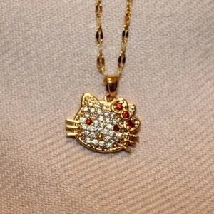 Authentic Stainless Steel Gold Plated Hello Kitty