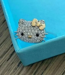 Authentic Whispers of Eternal Devotion: A Lab-Crafted Starlight Diamond Hello Kitty Promise Ring